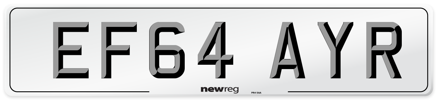 EF64 AYR Number Plate from New Reg